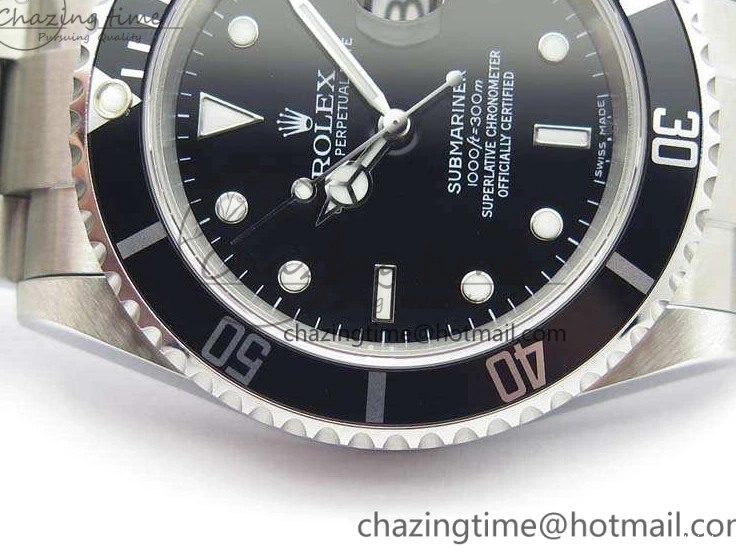 SH3135 Rehaut Black On Edition 16610 SS 1:1 Bracelet LN No Best JF Engraving Submariner 0331